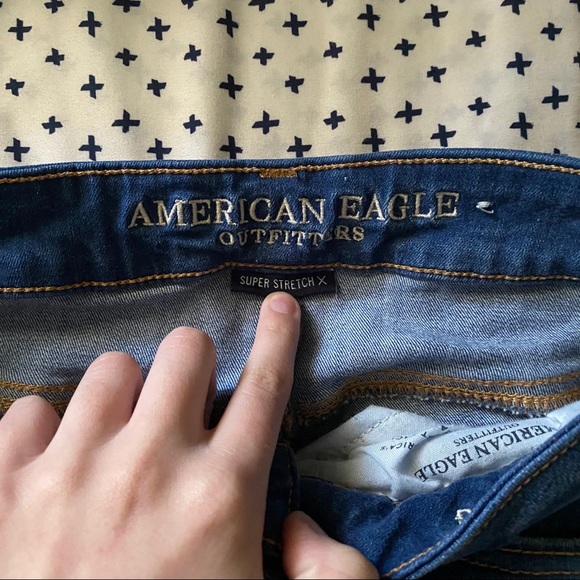 Dark American Eagle Super Stretch Jeans - Picture 3 of 5